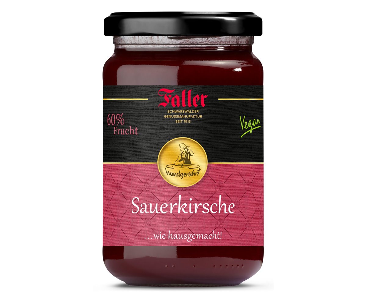 Sauerkirsch-Konfitüre | Konfitüre extra | 60% Frucht | 330g

