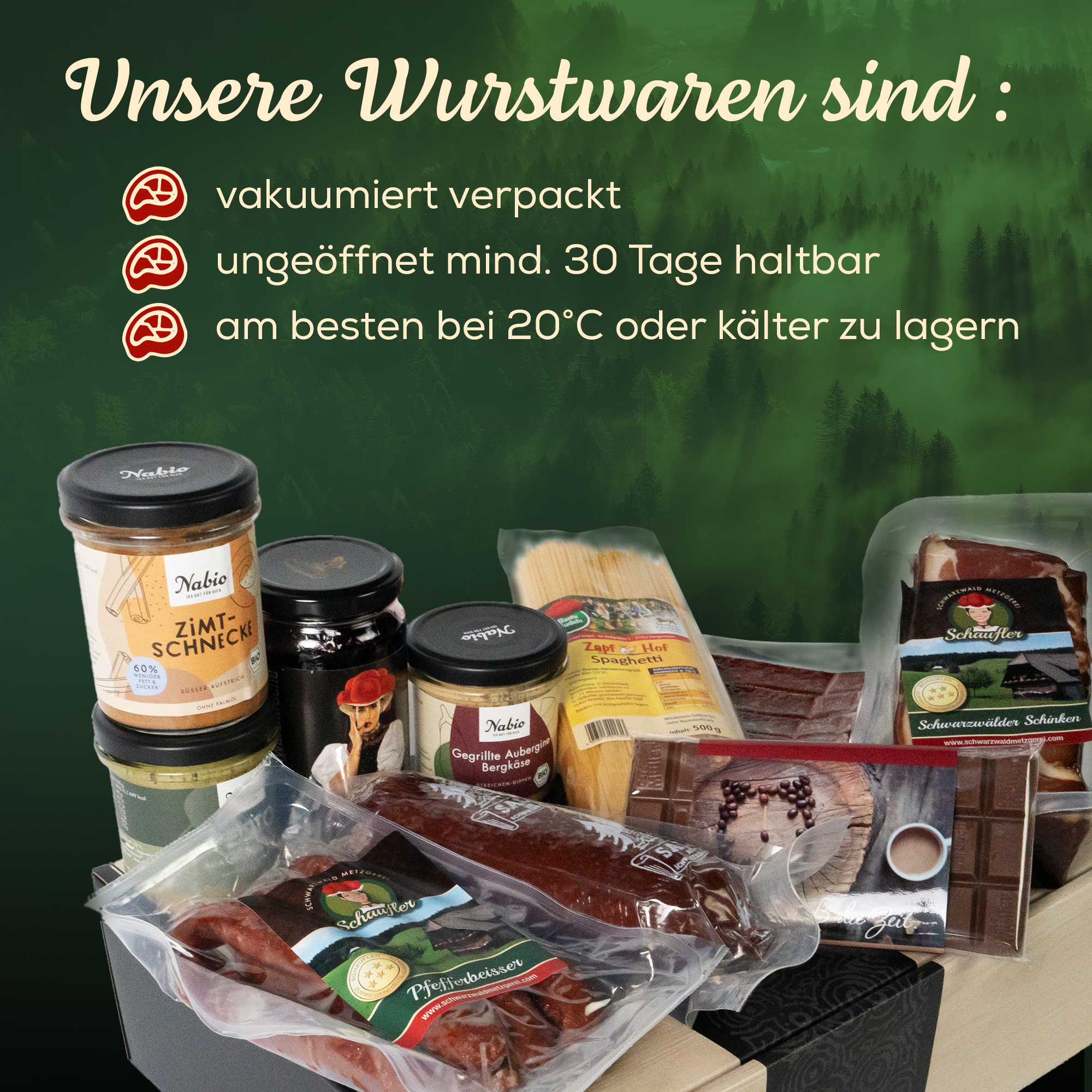 Zum Jubiläum –Exklusives B2B Präsent mit Wurst, Pasta, Brotaufstrichen & Schokolade 
