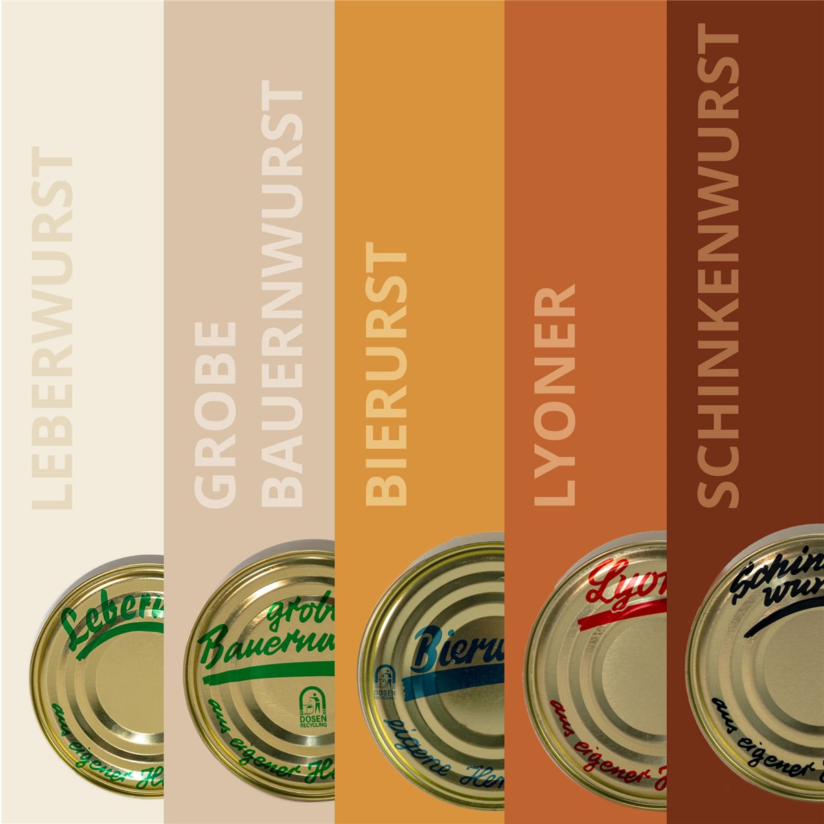 Großpaket Dosenwurst-Set 15 x 400g Dosen - mit gratis Frischedeckel
