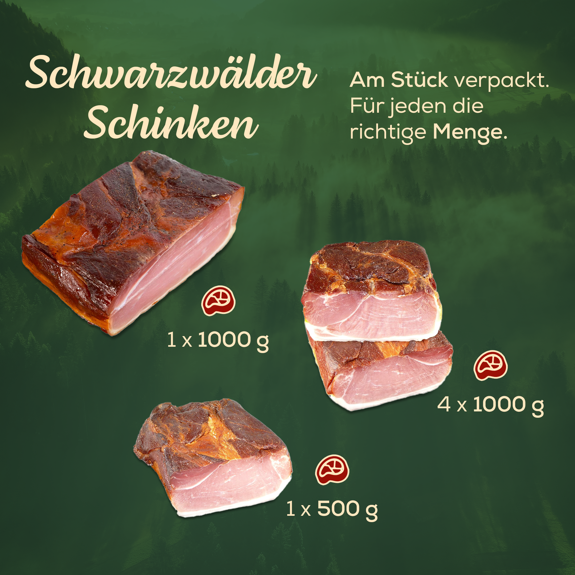 Schwarzwälder Schinken Vesperscheibe 100g
