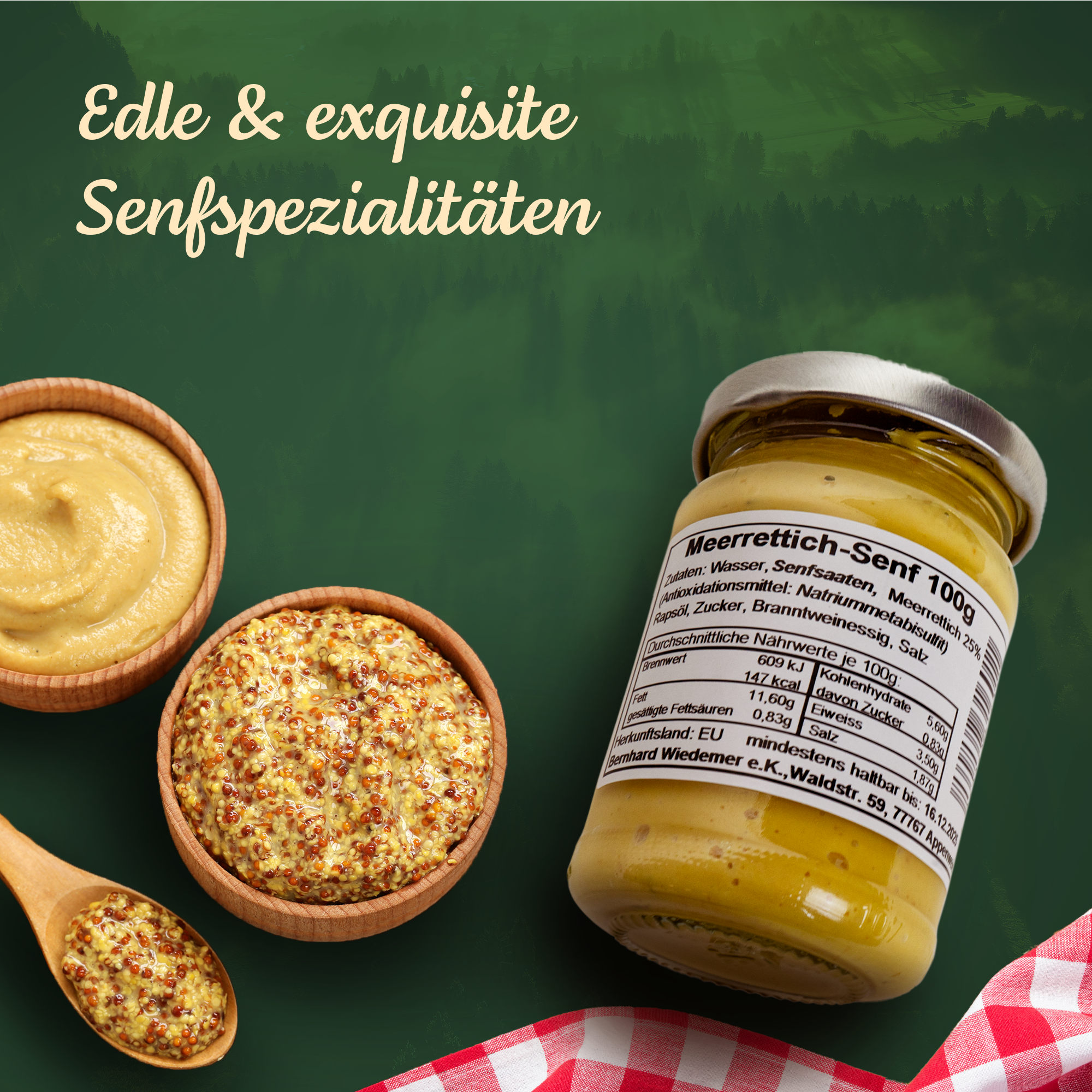 Senf Set Suess-Scharf, 6 x 100 ml
