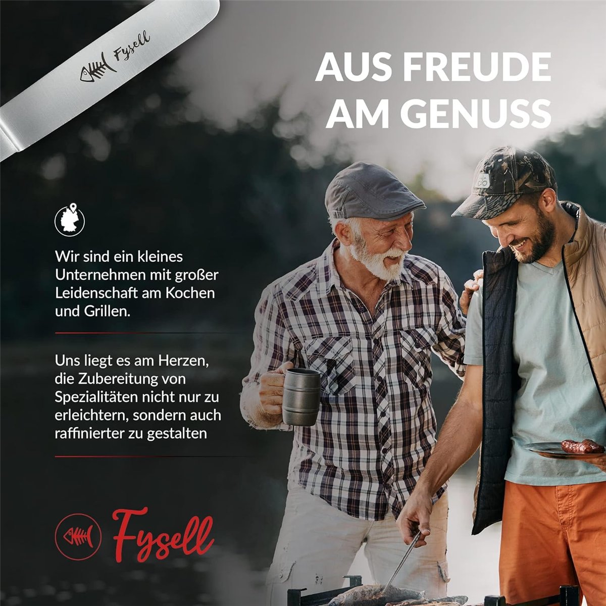 Fysell Grillpinzette 50cm Edelstahl Grillzange Barbecue xxl lang 
