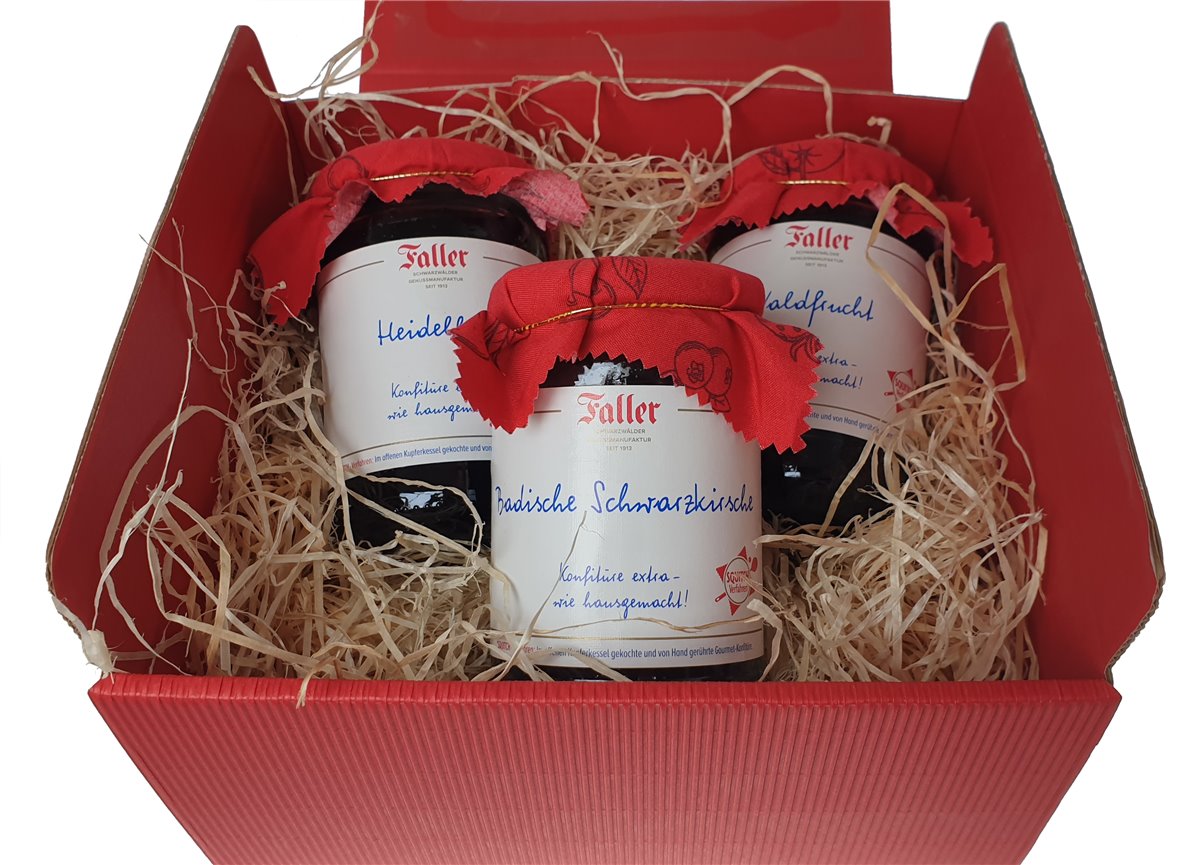 Marmelade - Konfitüre Geschenkset Probierset | 3 Teile | 990g
