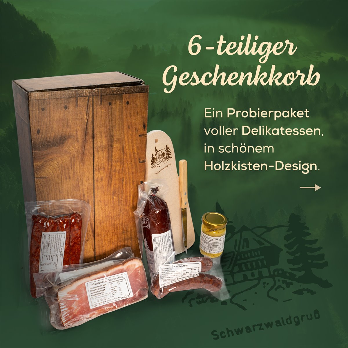 Fresskorb "Nostalgie" Geschenkkorb - 6-teilig 
