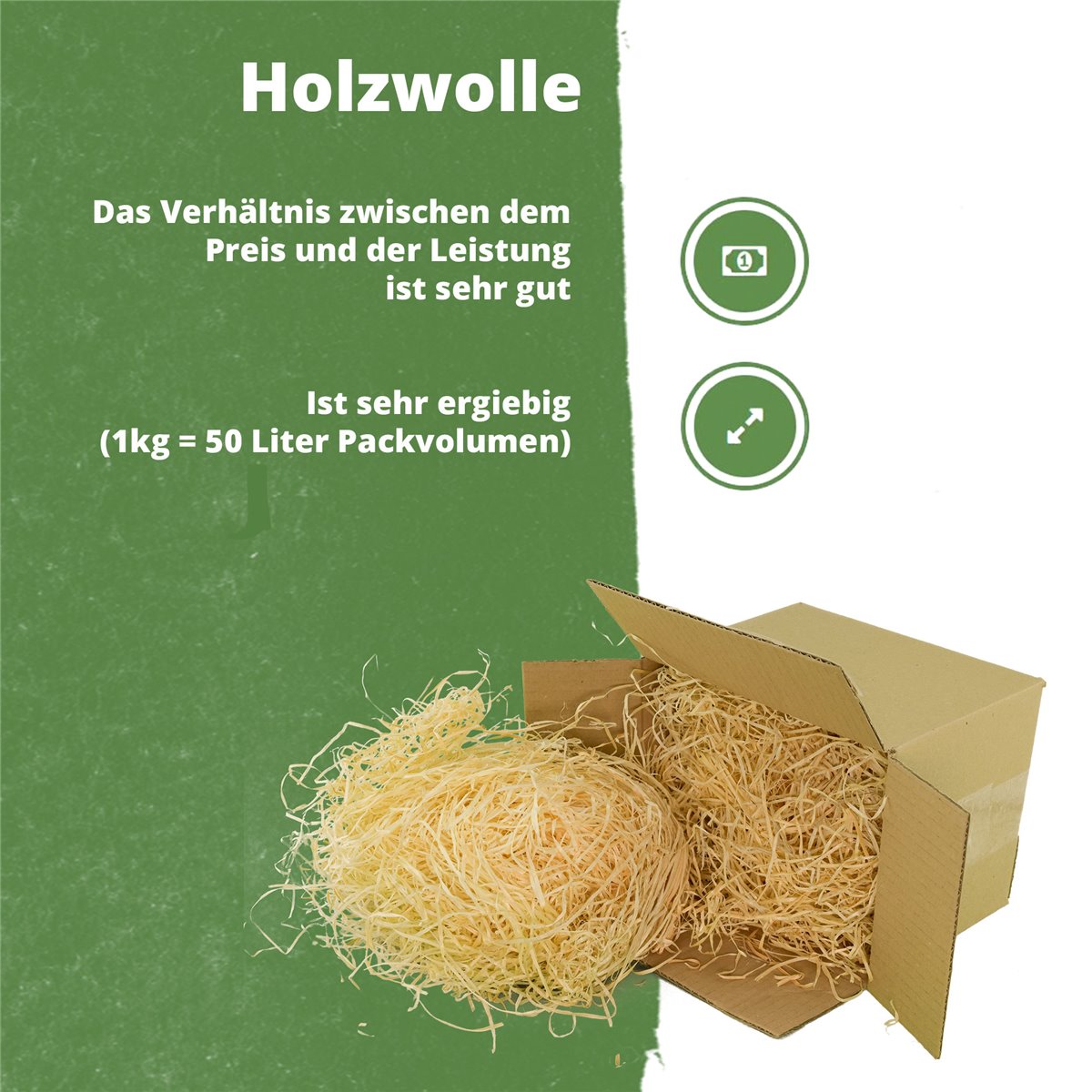 Holzwolle 100g / PEFC zertifiziert
