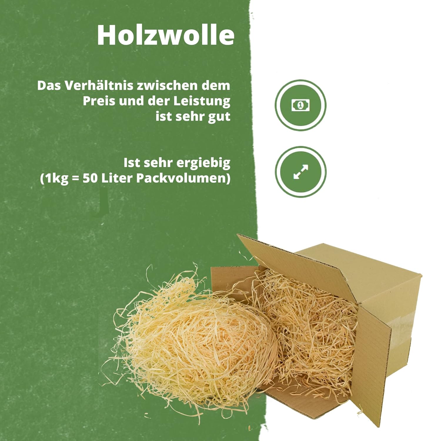 Holzwolle 500g / PEFC zertifiziert
