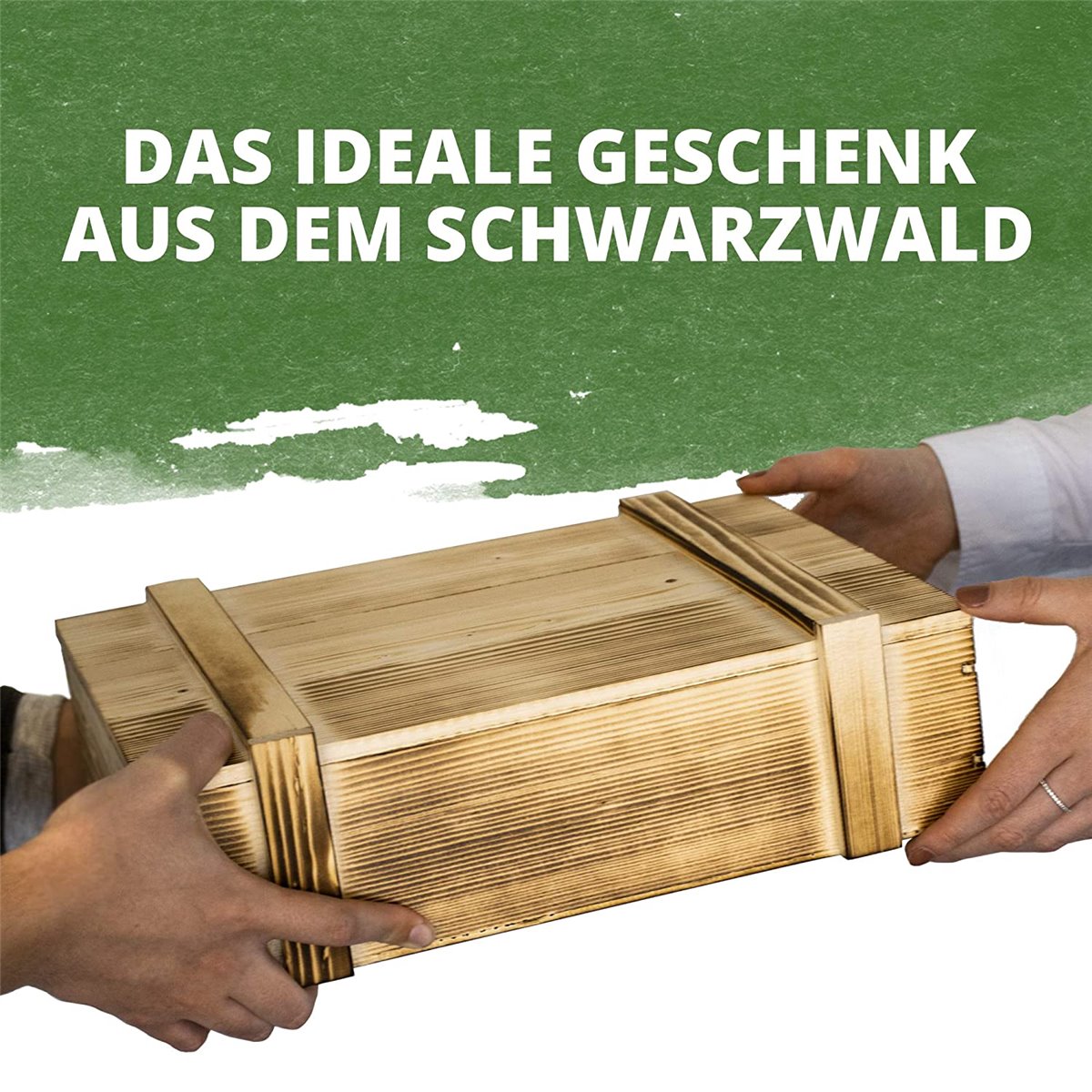 Schwarzwald Holzkiste - Wein in Kiste mit Wurst und Schinkenspezialitäten
Schwarzwald Holzkiste - Wein in Kiste mit Wurst und Schinkenspezialitäten