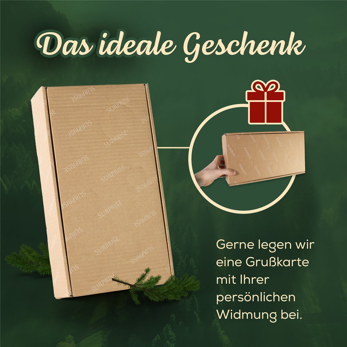 SURPRISE SPRITZ-PONG – 6-teiliger Präsentkorb: alkoholfreier Orange Aperitivo und Partyspiel
