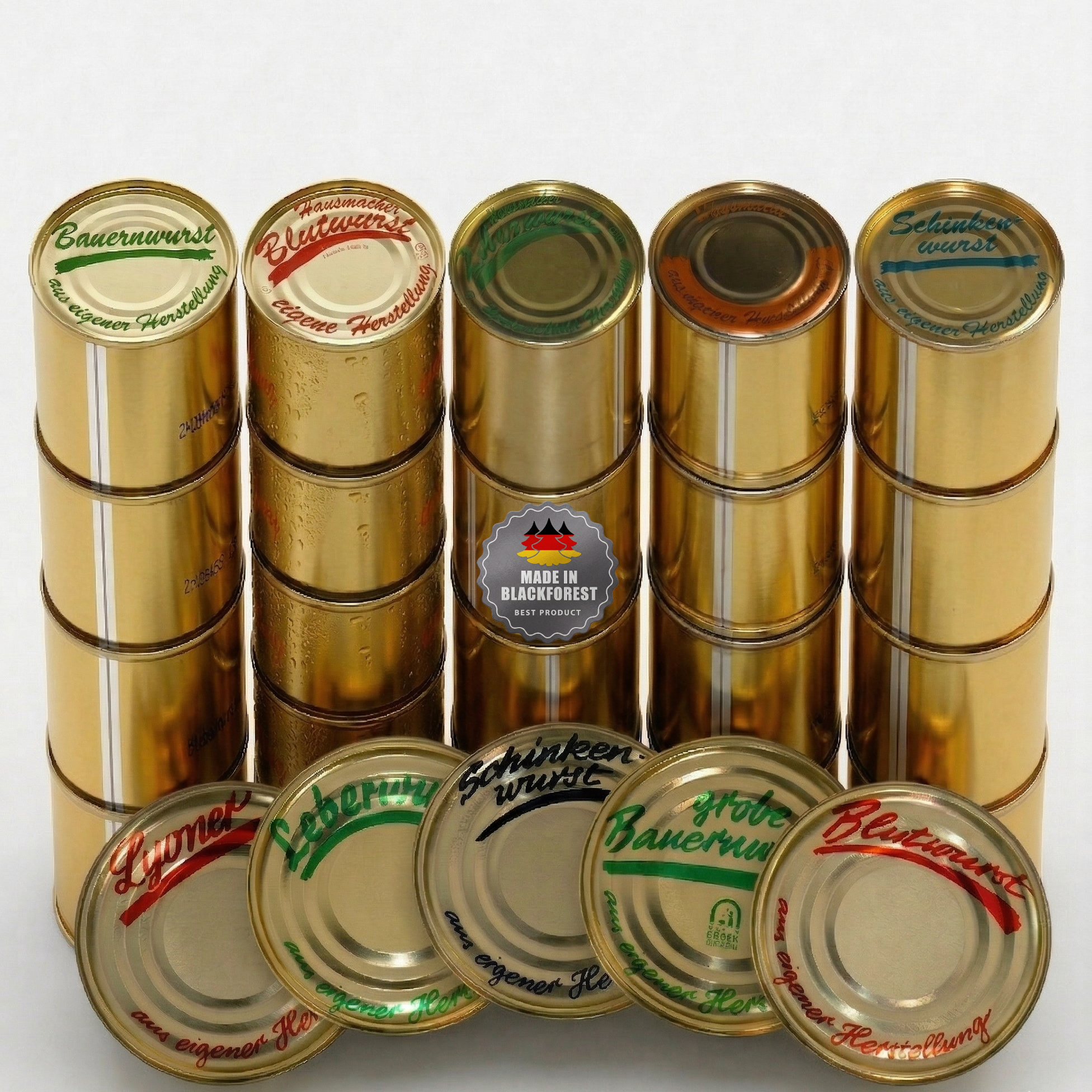 Großpaket Dosenwurst-Set 25 x 400g Dosen - mit gratis Frischedeckel
