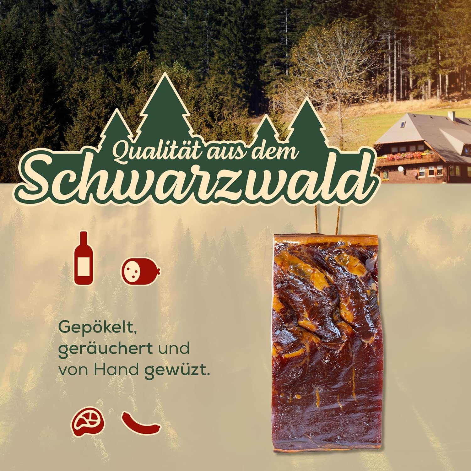 Schwarzwälder Bauchspeck Set 2 x 500g 
