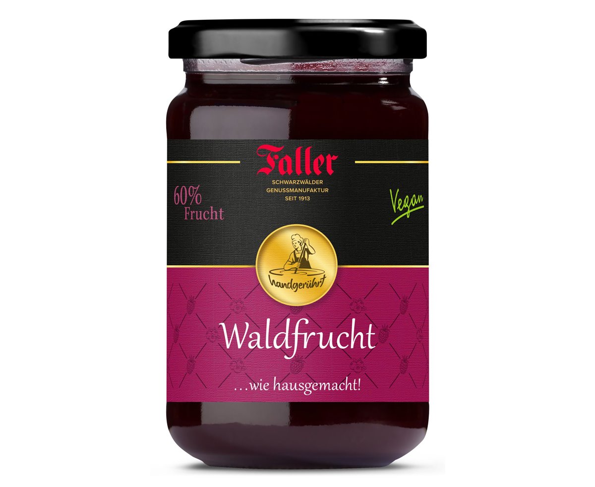 Waldfrucht-Konfitüre | Konfitüre extra | 60% Frucht | 330g 
