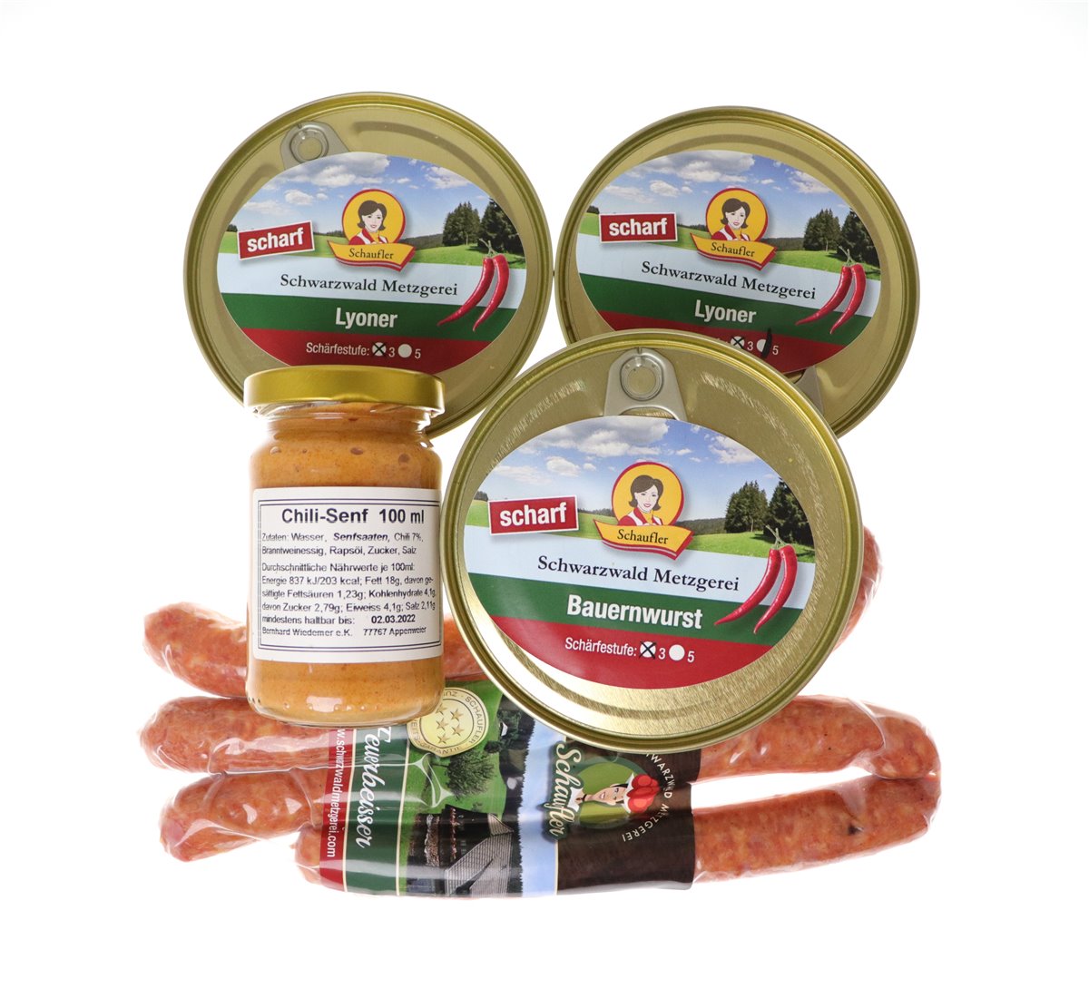 Chili Wurst Probierpaket 5- teilig
