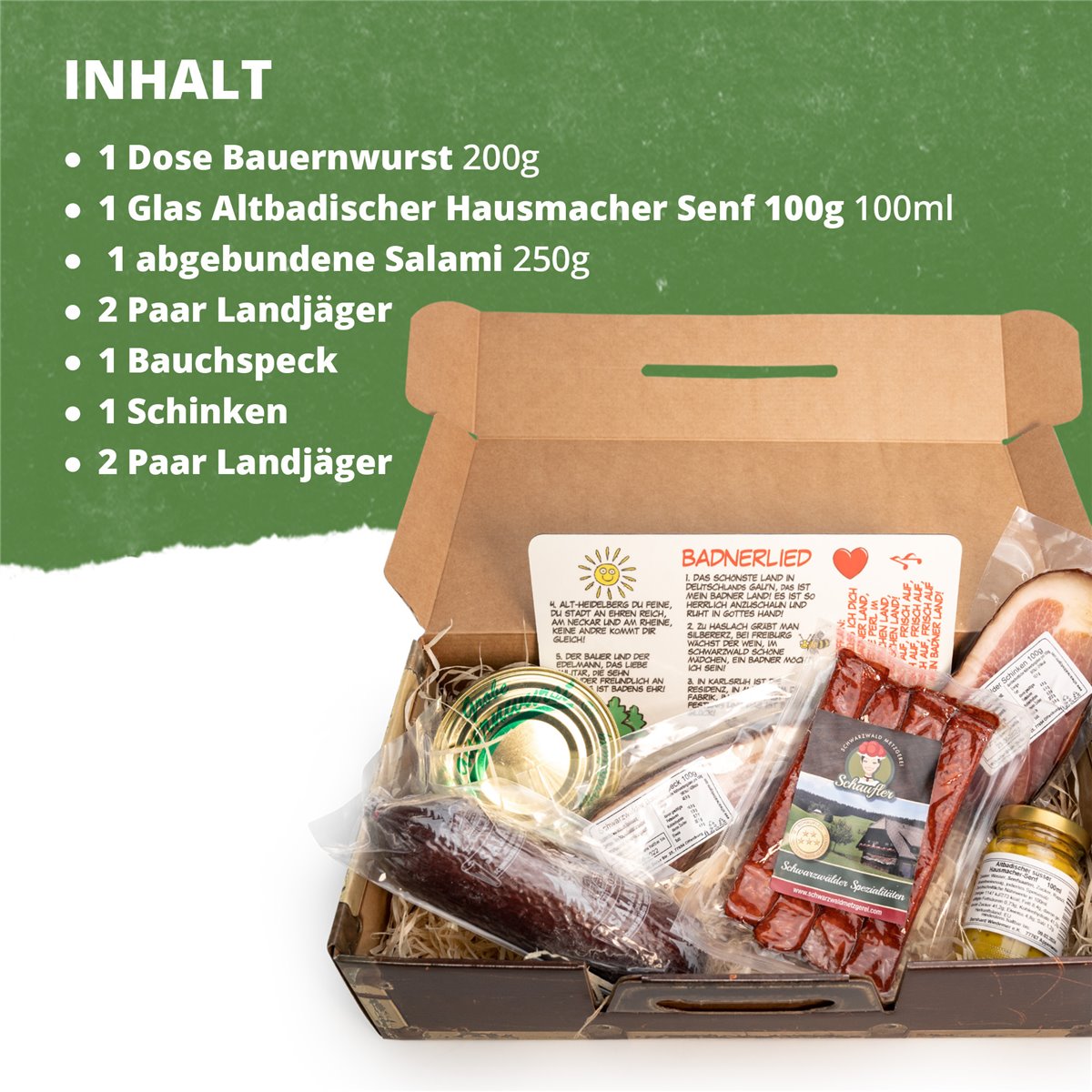 Koffer "Badnerlied" | 7 Teile | Brettchen, Schinken, Salami 
