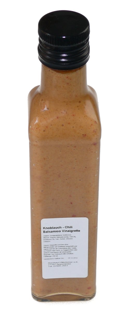 Knoblauch-Chili-Balsamico Vinaigrette 250ml 
