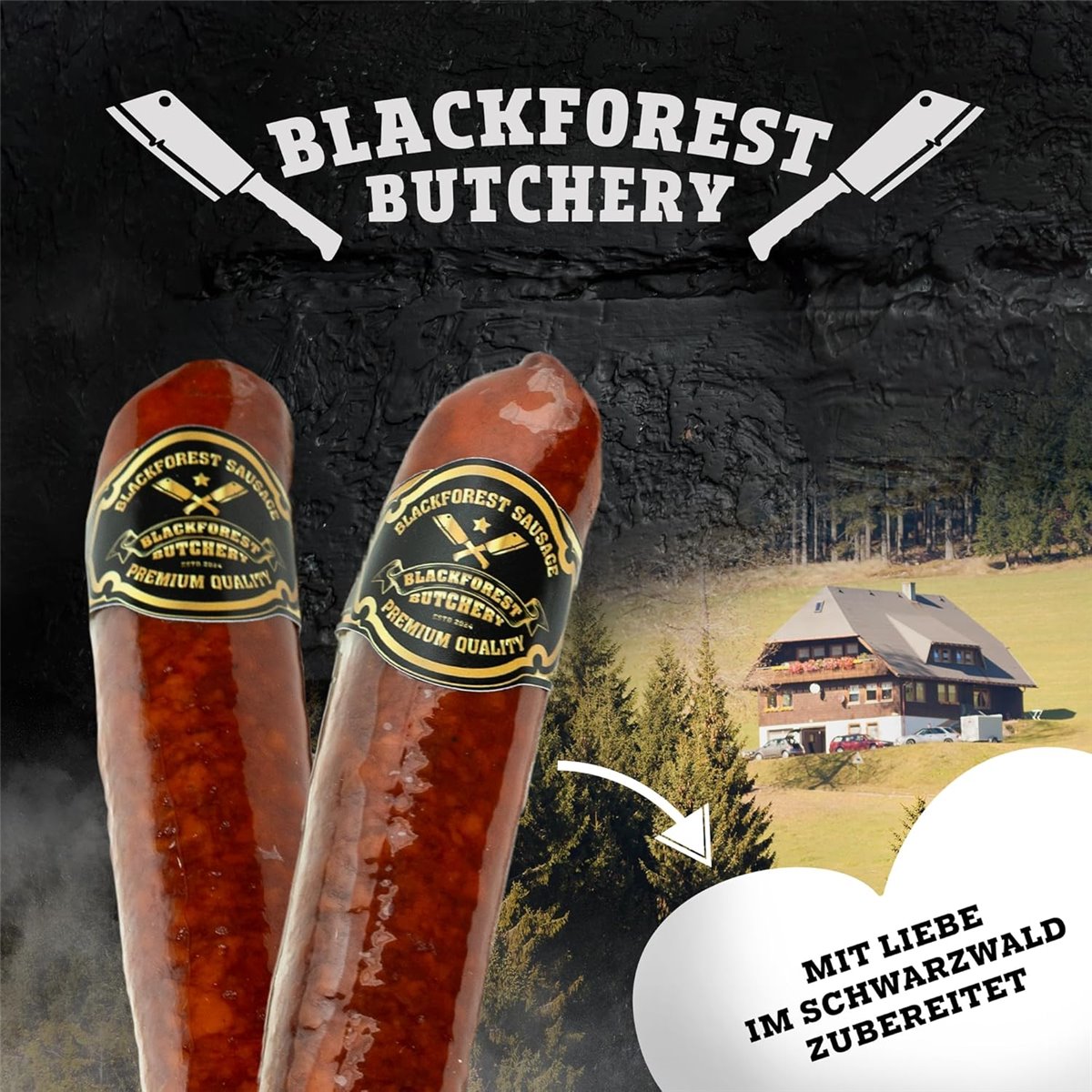 Wurst Zigarren Box - Wurst Sticks aus Edelsalami 5 Stk – Geräucherte Salami-Sticks in schöner Geschenkbox

