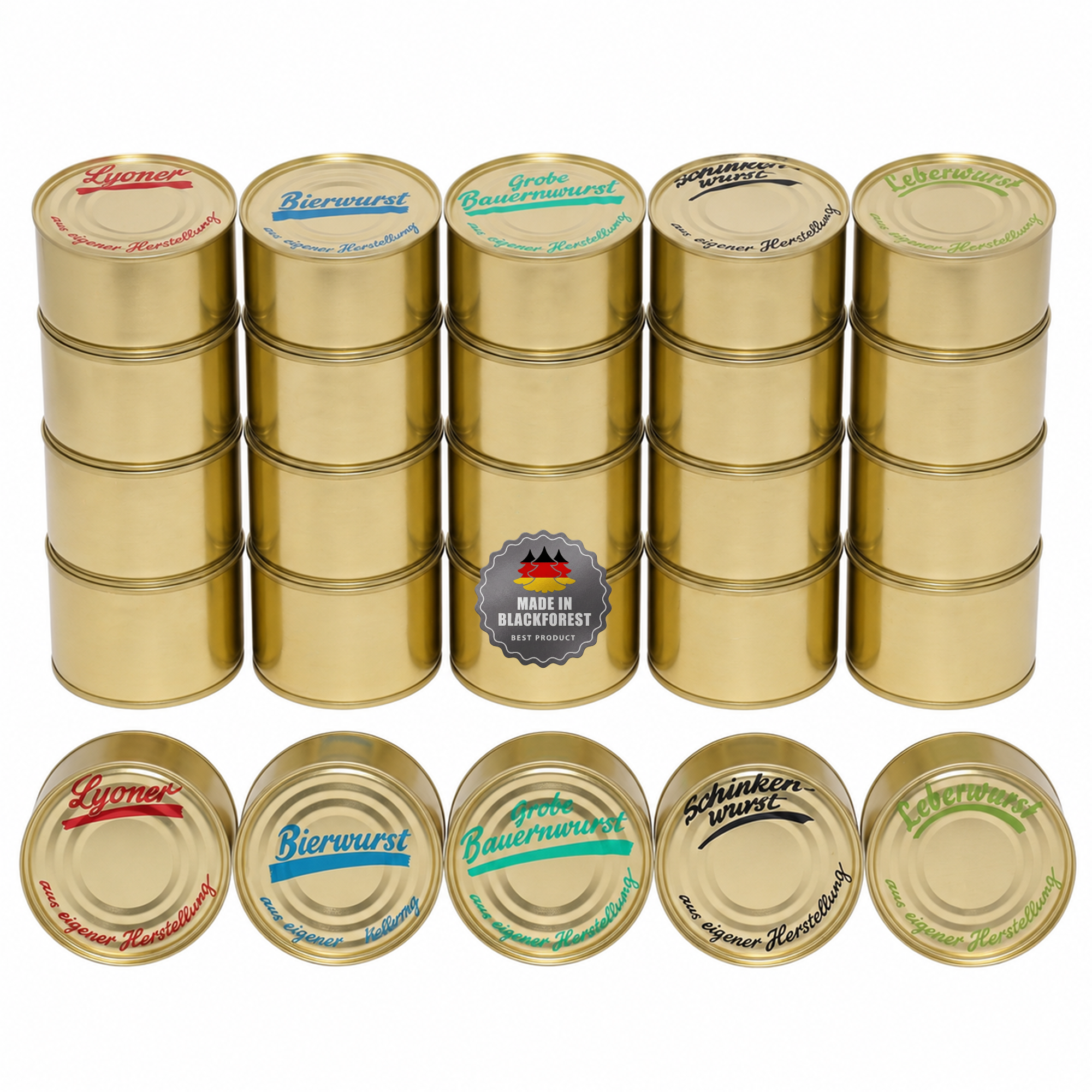 Großpaket Dosenwurst-Set 25 x 400g Dosen - mit gratis Frischedeckel