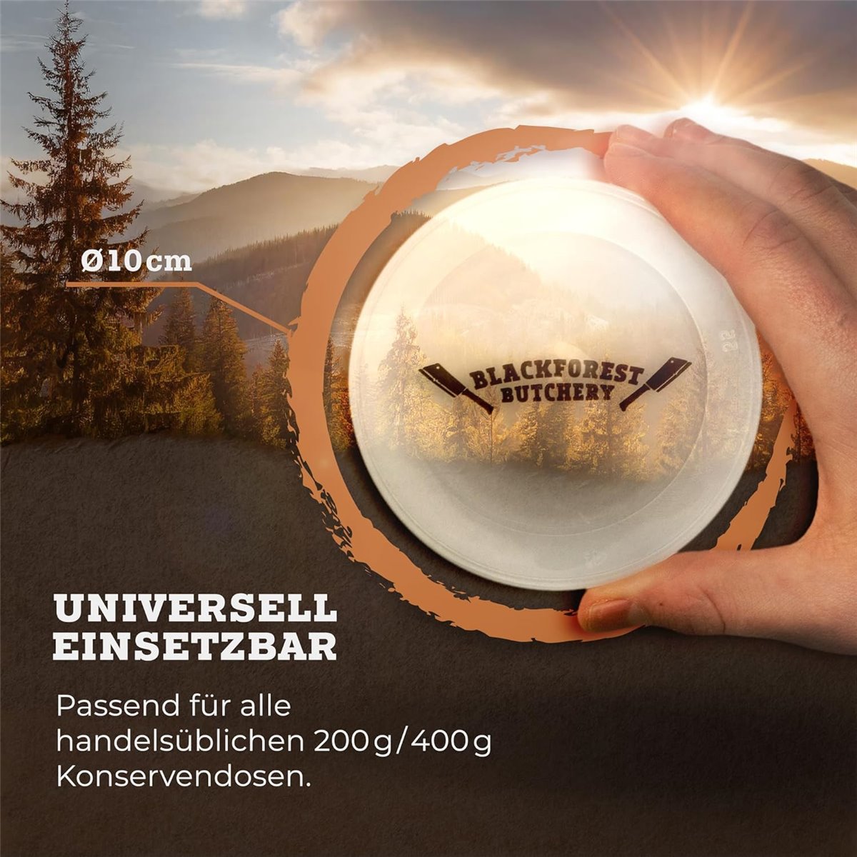 Dosendeckel [5 Stk] Deckel für Wurstdosen - 5er Set Kunststoffdeckel - 100mm Durchmesser