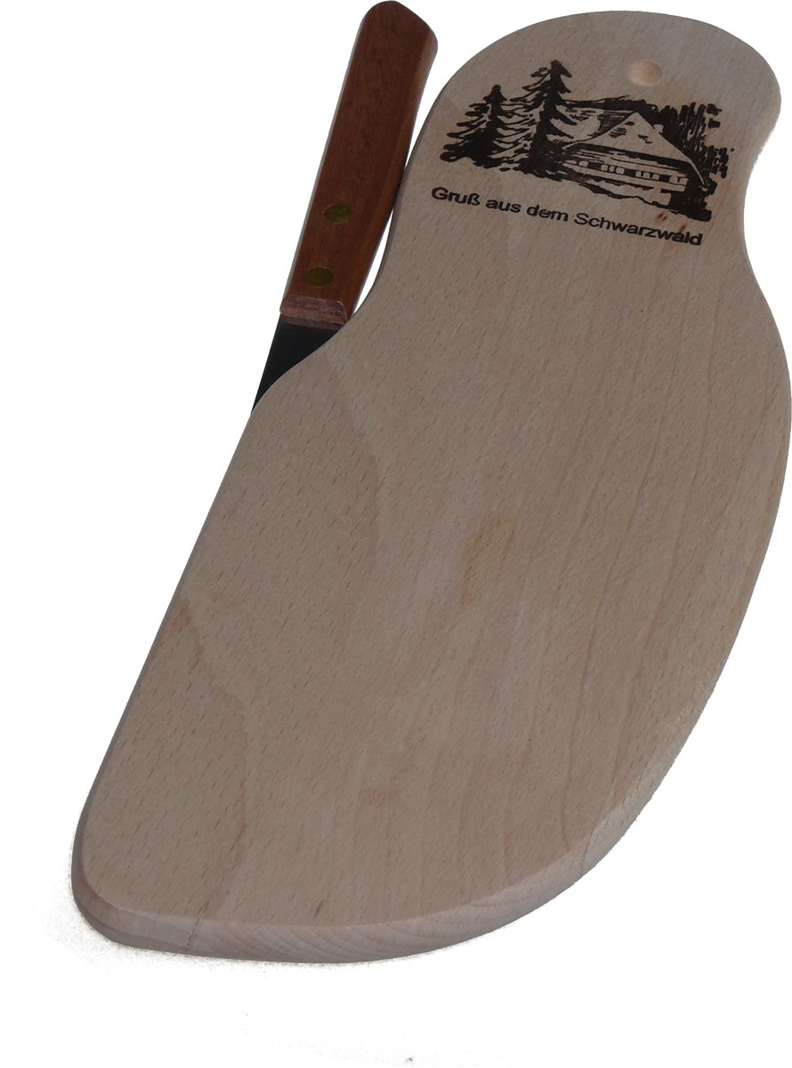 Schwarzwald Brettchen mit Messer 

