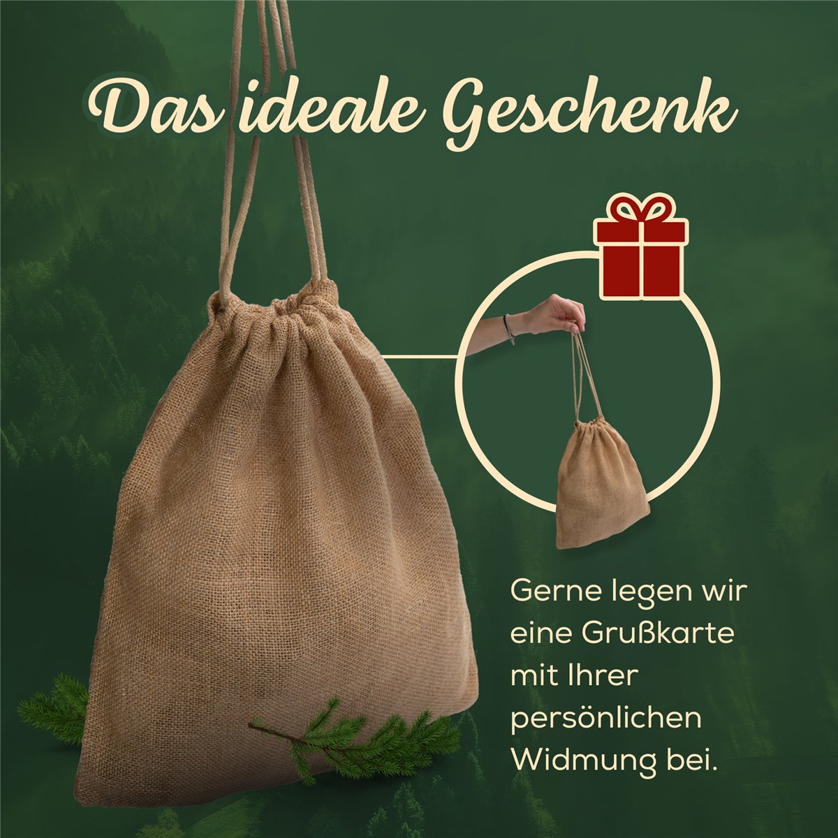 Grill-Set im Jutesäckle – 7-teiliger Präsentkorb mit Grillzange, Dips & herzhaften Spezialitäten
