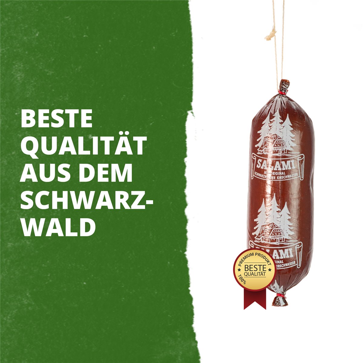 Schwarzwälder Kirschwasser Salami 500g
