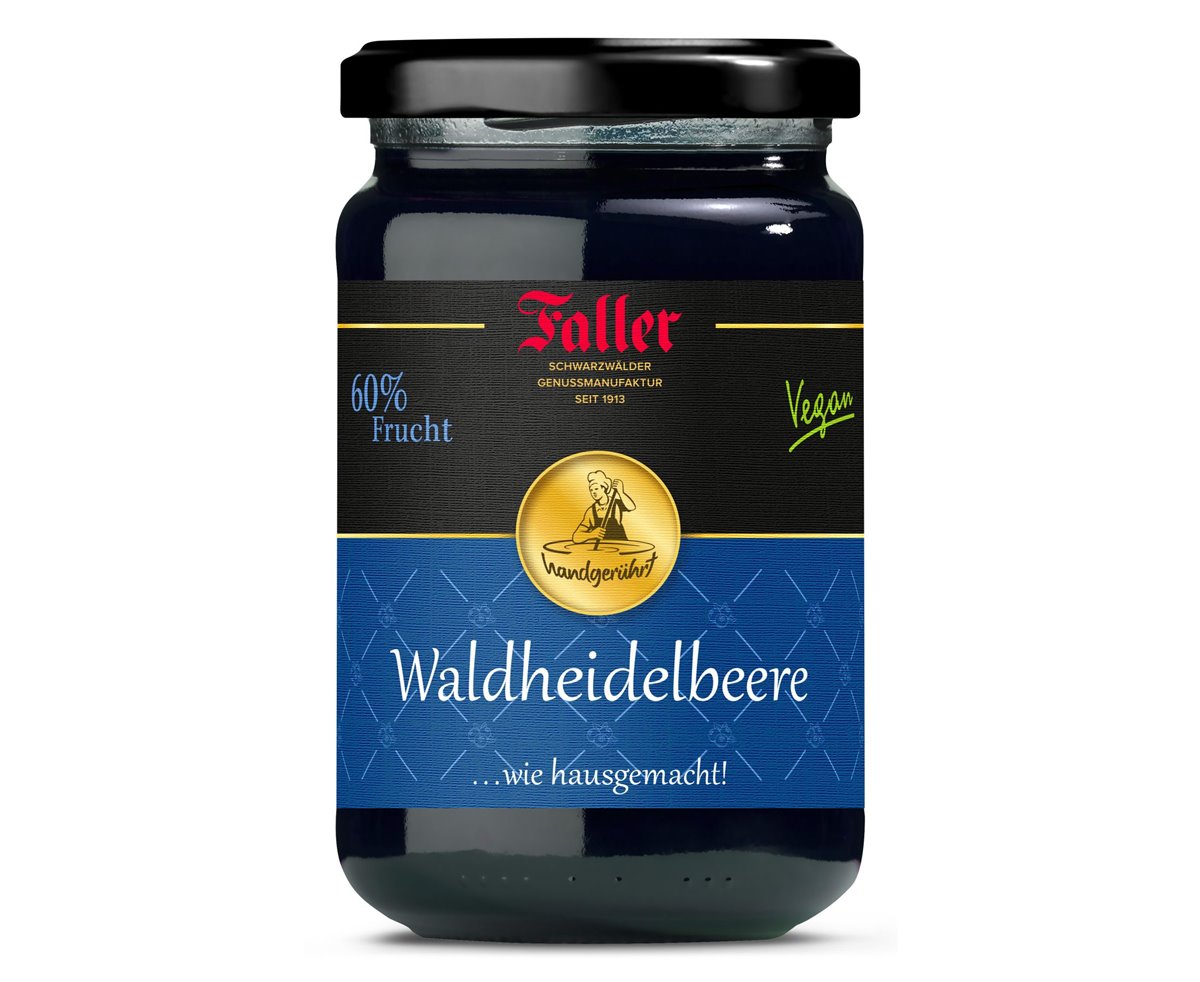 Waldheidelbeer-Konfitüre | Konfitüre extra | 60% Frucht | 330g 
