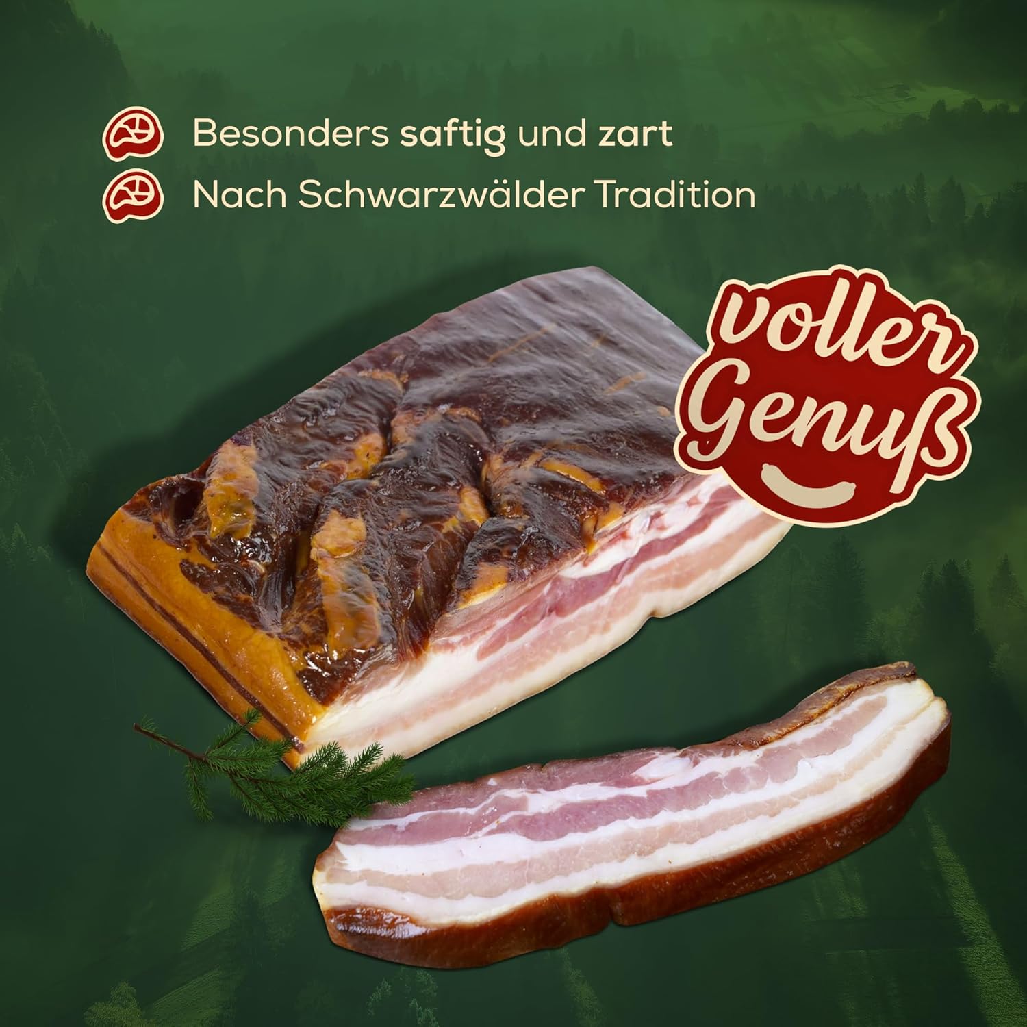 Schwarzwälder Bauchspeck Set 2 x 500g 
