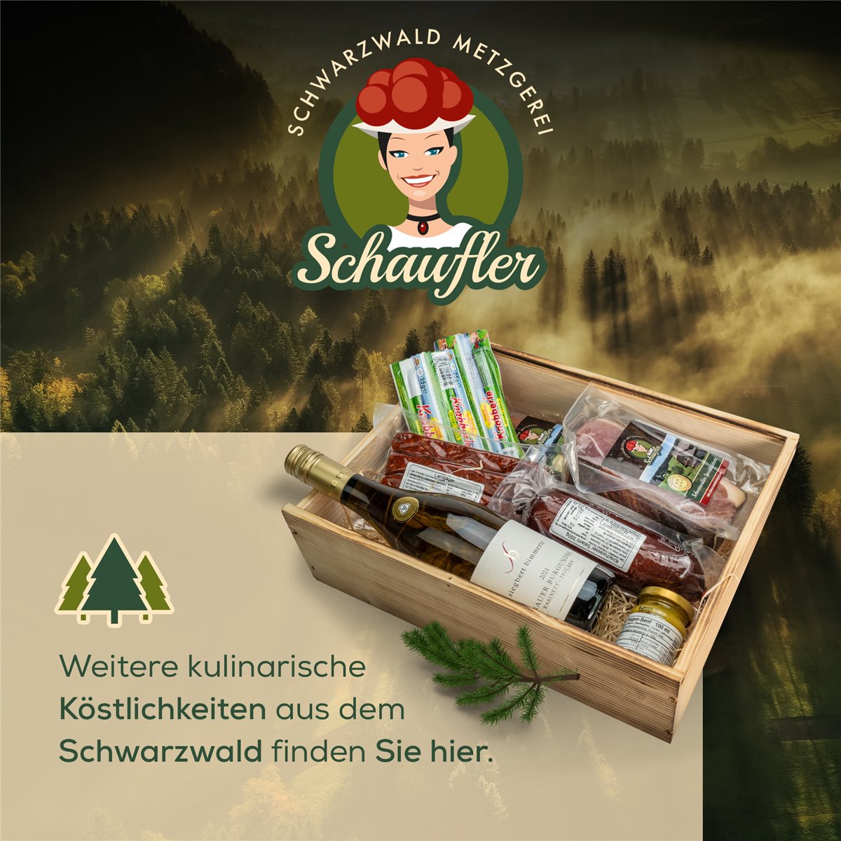 Badische Weinkiste - Rot und Weisswein, Pfefferbeisser, Pralinen
