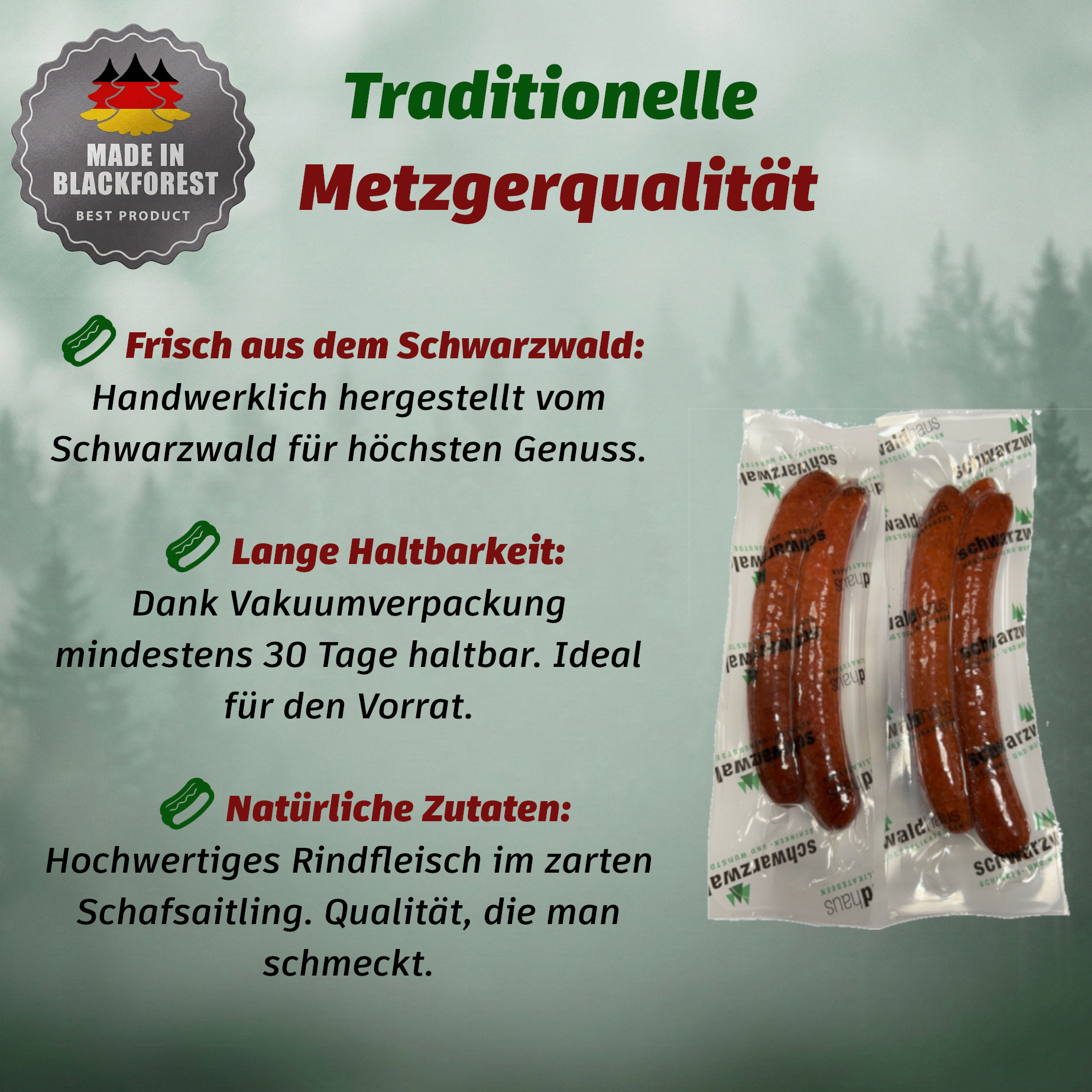 Rindfleisch Knacker - High Protein Wurst im Merguez Style - 2 Paar