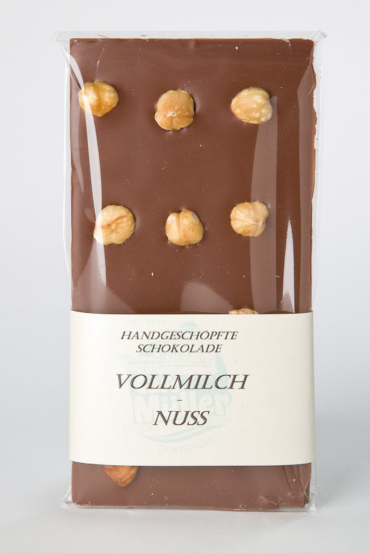 Schokoladentafel - Vollmilch mit Piemonteser Nuss - PREMIUM 
