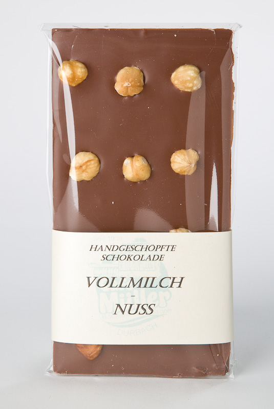 Schokoladentafel - Vollmilch mit Piemonteser Nuss - PREMIUM 
