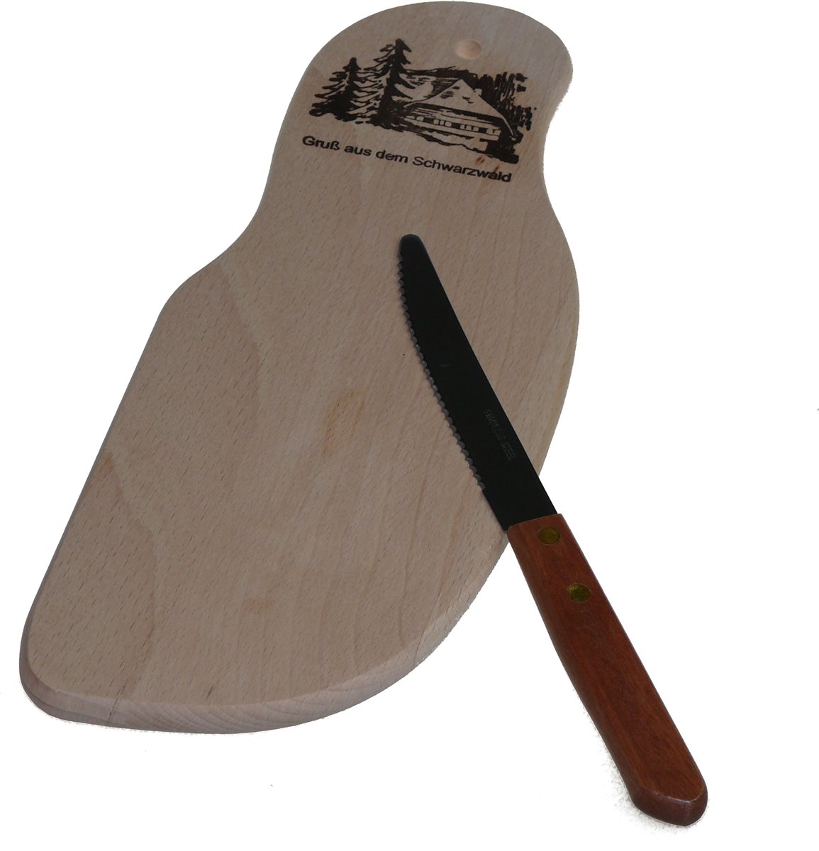 Schwarzwald Brettchen mit Messer 
