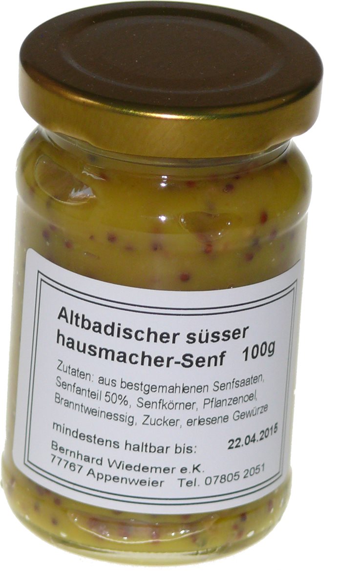 Gourmet Altbadischer Hausmacher Senf - 100 ml

