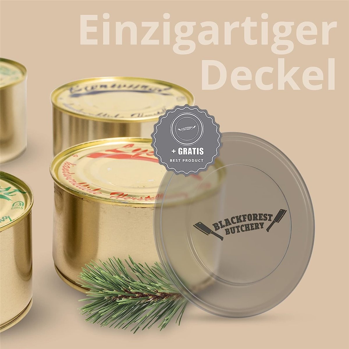 Großpaket Dosenwurst-Set 25 x 400g Dosen - mit gratis Frischedeckel
