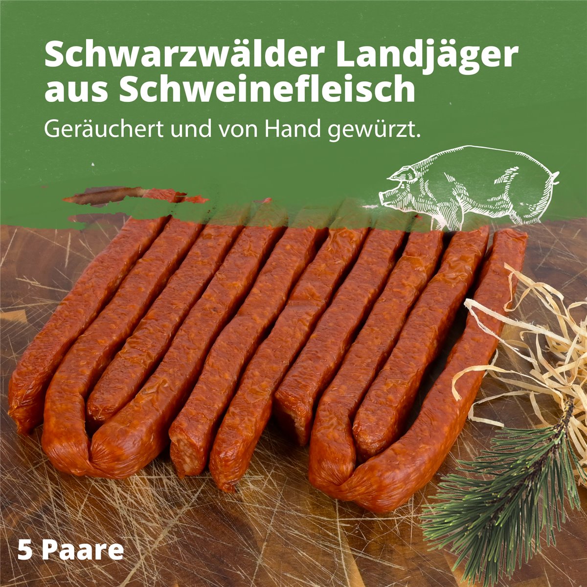 Landjäger satt - 30 Paar
