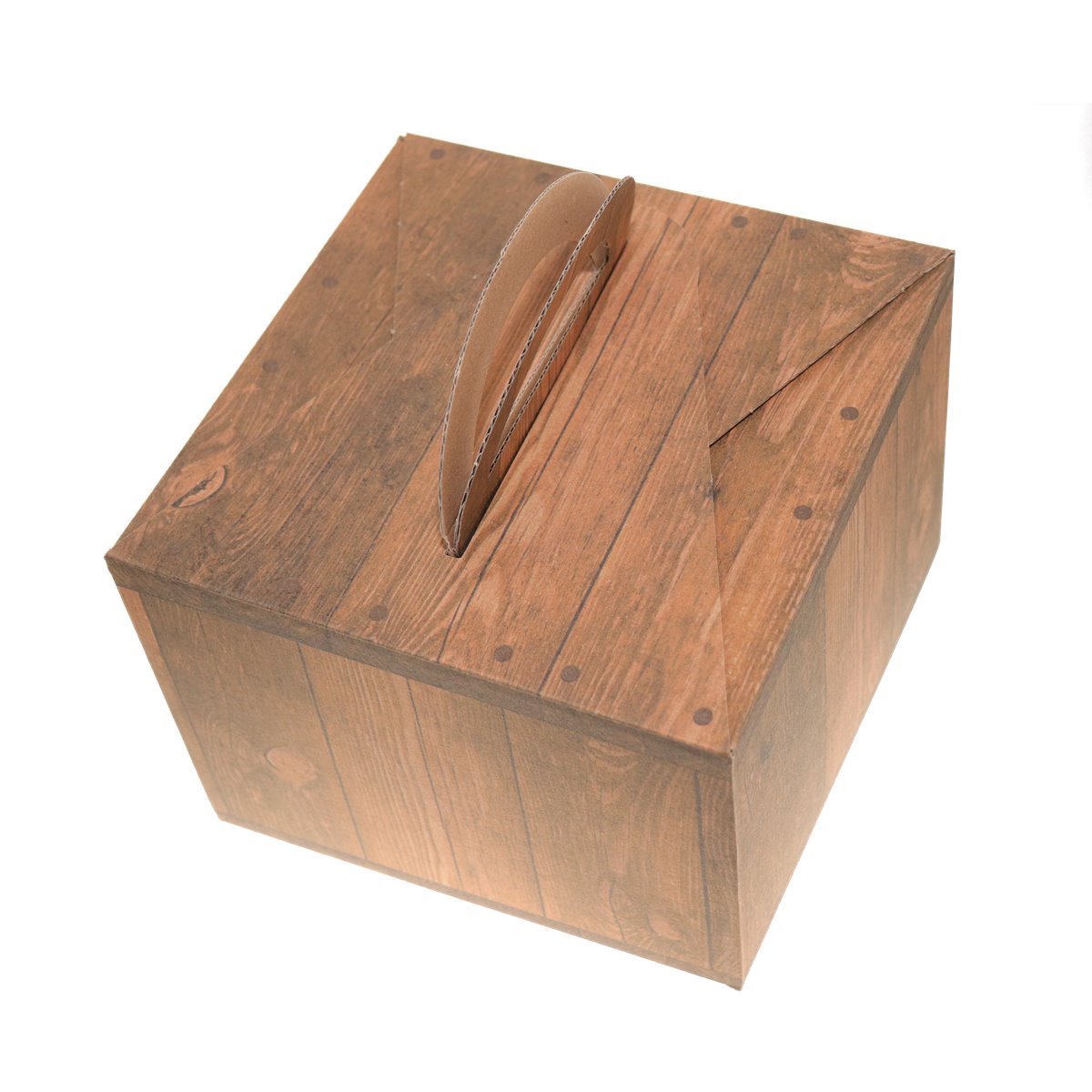 Trage Karton "Picknick" | Präsentverpackung Geschenk | praktisch & stabil mit Innenfolie | 20x20x25 cm 
