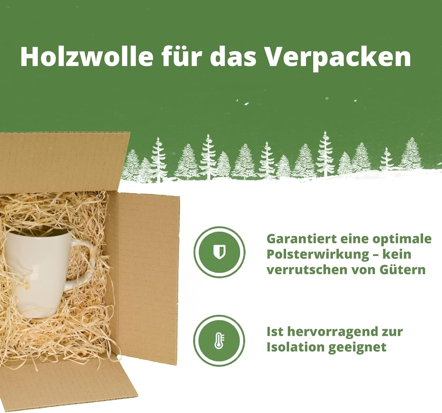 Holzwolle 500g / PEFC zertifiziert
