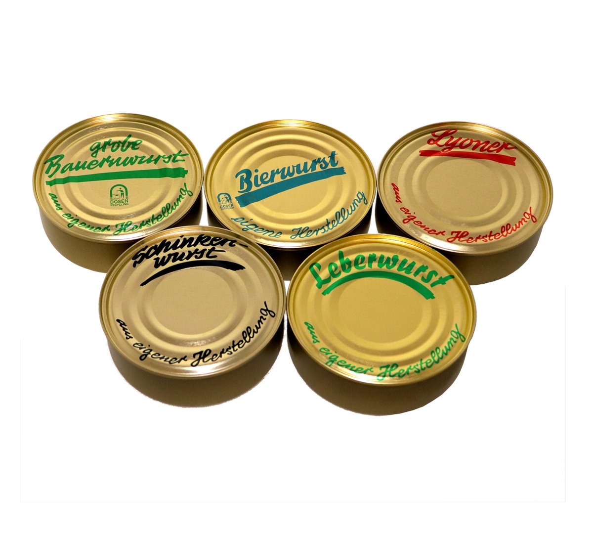 Sortiment Dosenwurst 5 x 200g Dosen - mit Frischedeckel 
