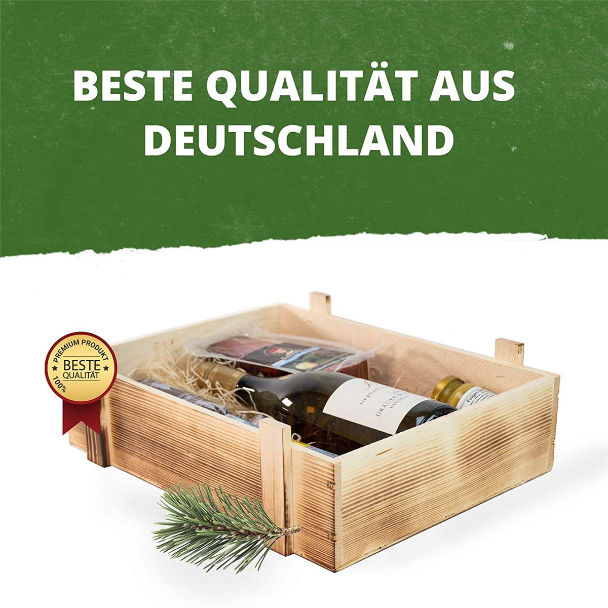 Schwarzwald Holzkiste - Wein in Kiste mit Wurst und Schinkenspezialitäten
Schwarzwald Holzkiste - Wein in Kiste mit Wurst und Schinkenspezialitäten
