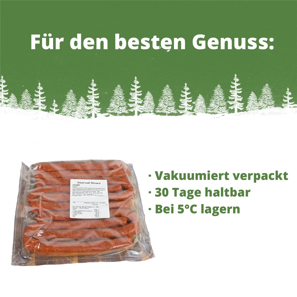 Landjäger satt - 30 Paar
