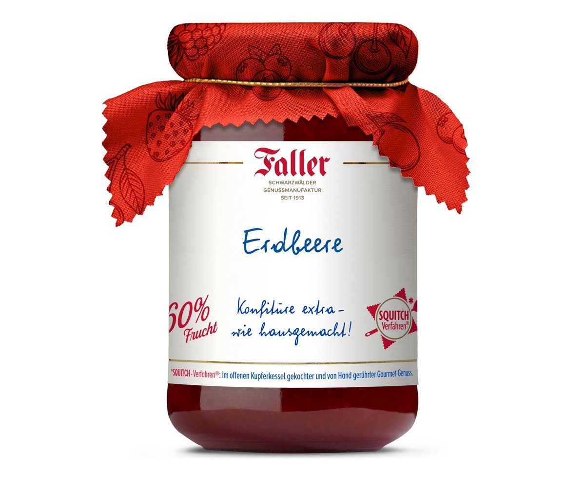 Erdbeer-Konfitüre | Konfitüre extra | 60% Frucht | 330 g
