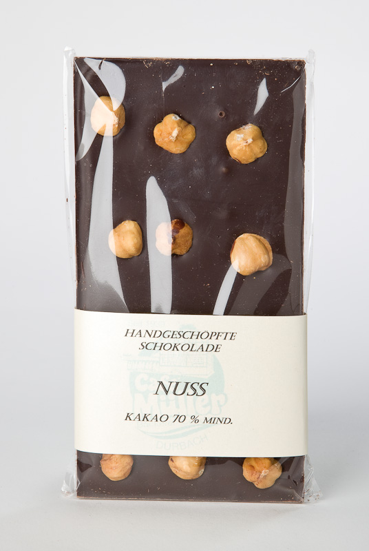 Schokoladentafel - Zartbitter mit Piemonteser Nuss -  PREMIUM 

