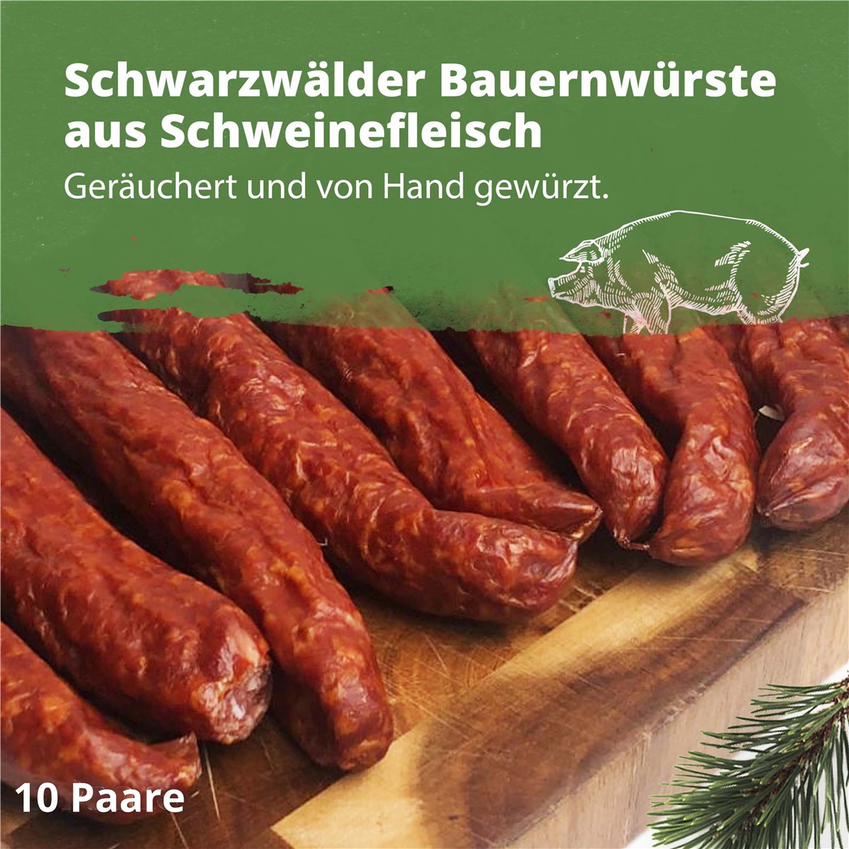 Bauernwürste 20 Paar
