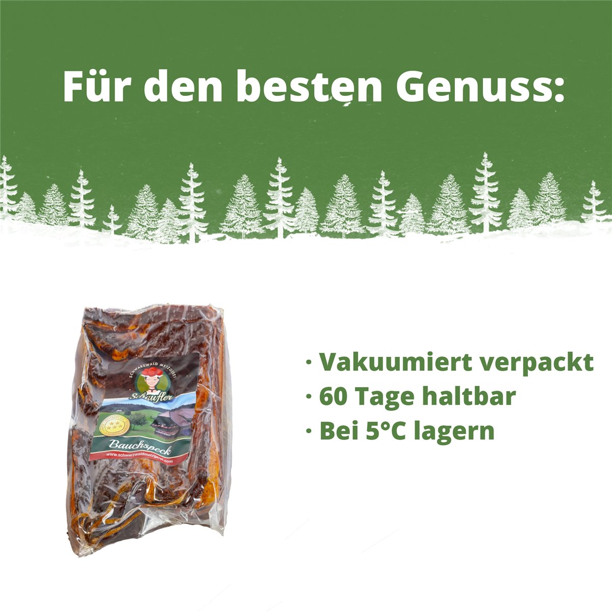 Schwarzwälder Bauchspeck Set 2 x 500g 
