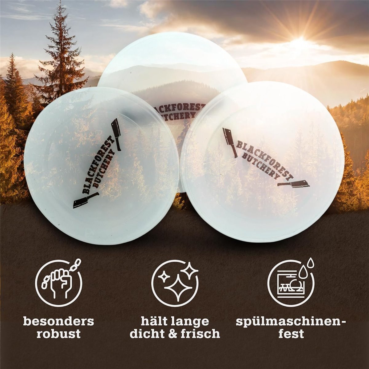 Dosendeckel [5 Stk] Deckel für Wurstdosen - 5er Set Kunststoffdeckel - 100mm Durchmesser