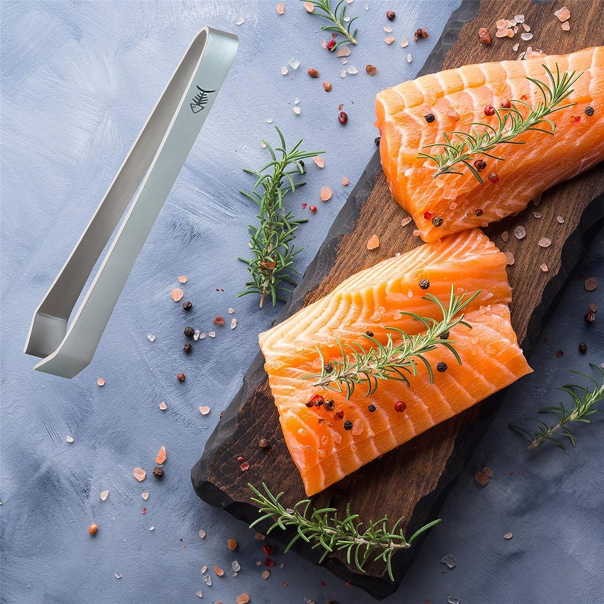 FYSELL Grätenzange für Fisch - Profi Grätenpinzette in Edelstahl 11,5cm - Fischgrätenzange - Fischpinzette - Küchenpinzette