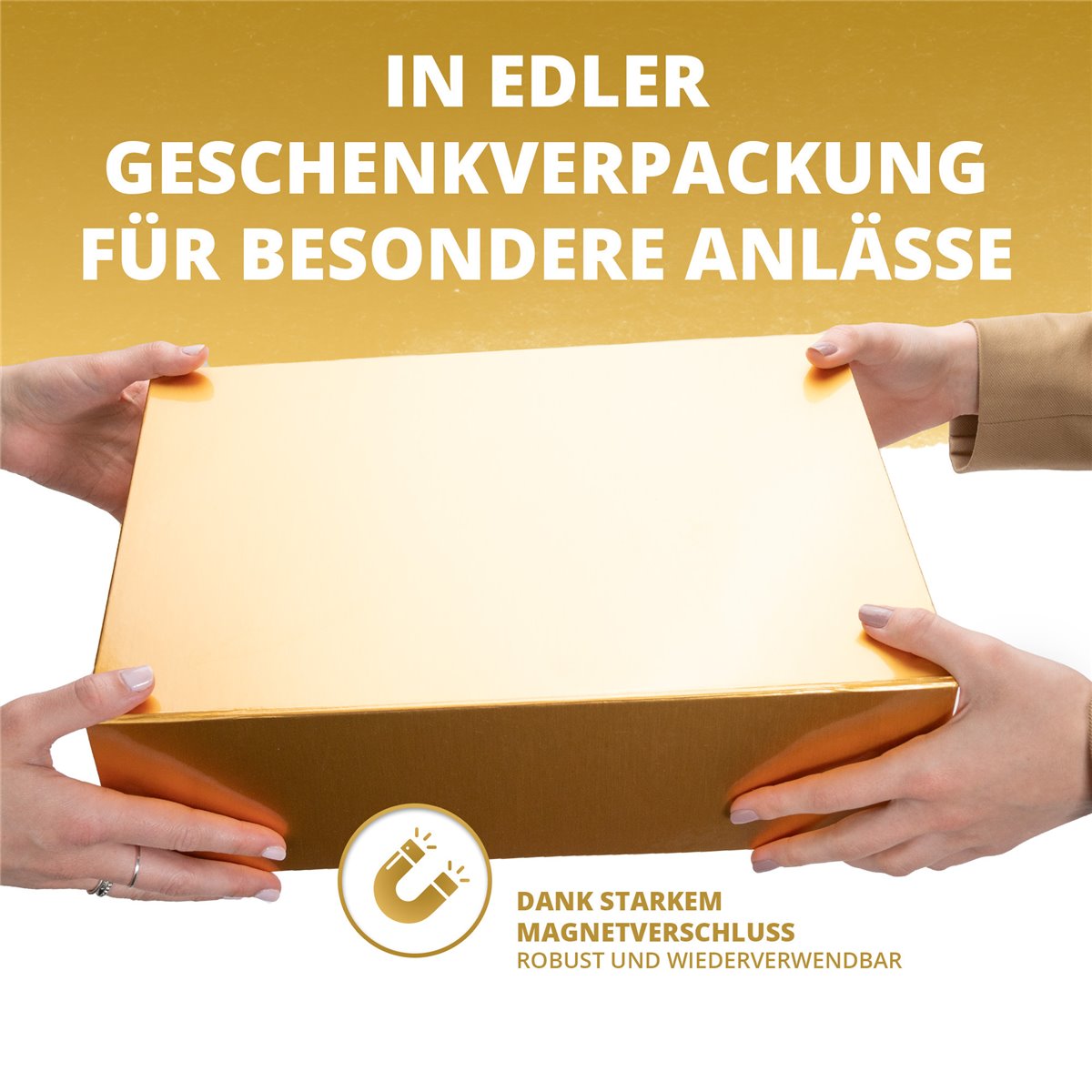 BLACKFOREST x CHAMPAIGN: Blanc de Blanc Champagner mit Pralinen und Schinken in edler Geschenkbox 
