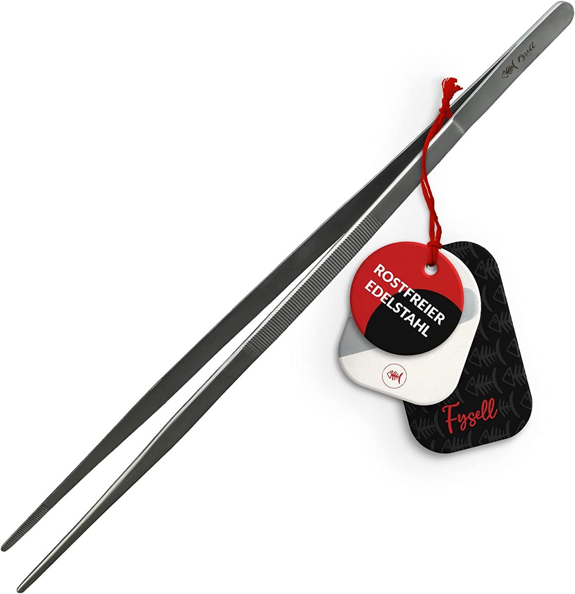 Fysell Grillpinzette 30cm Edelstahl Grillzange Barbecue lang
