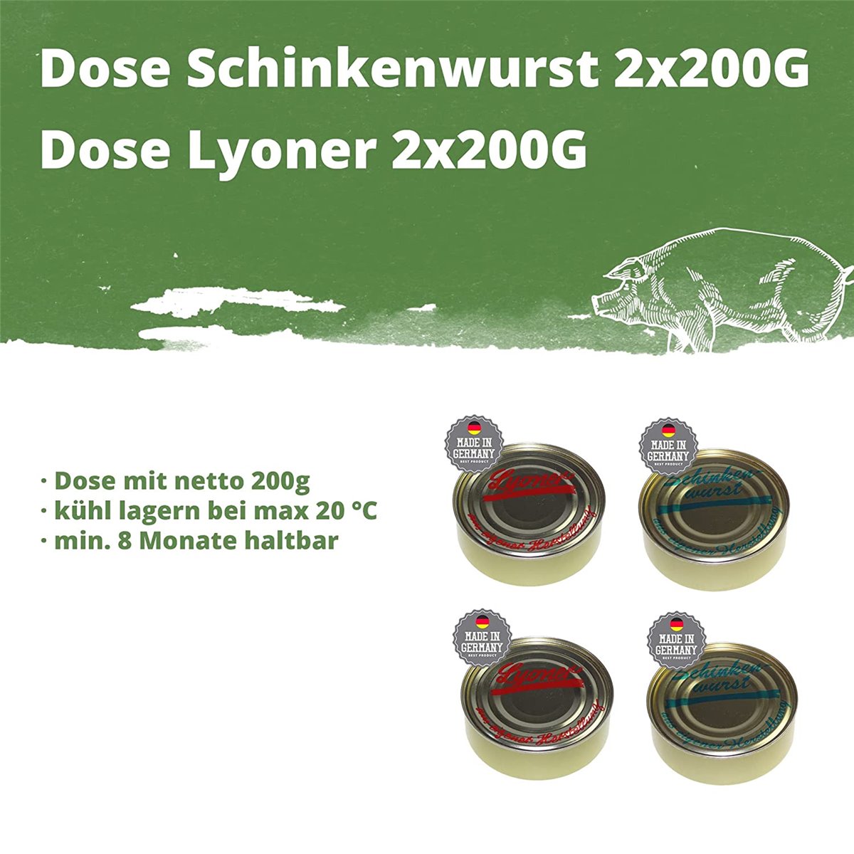 Schwarzwald Metzgerei Dosenwurst Set - 8 teilig 
