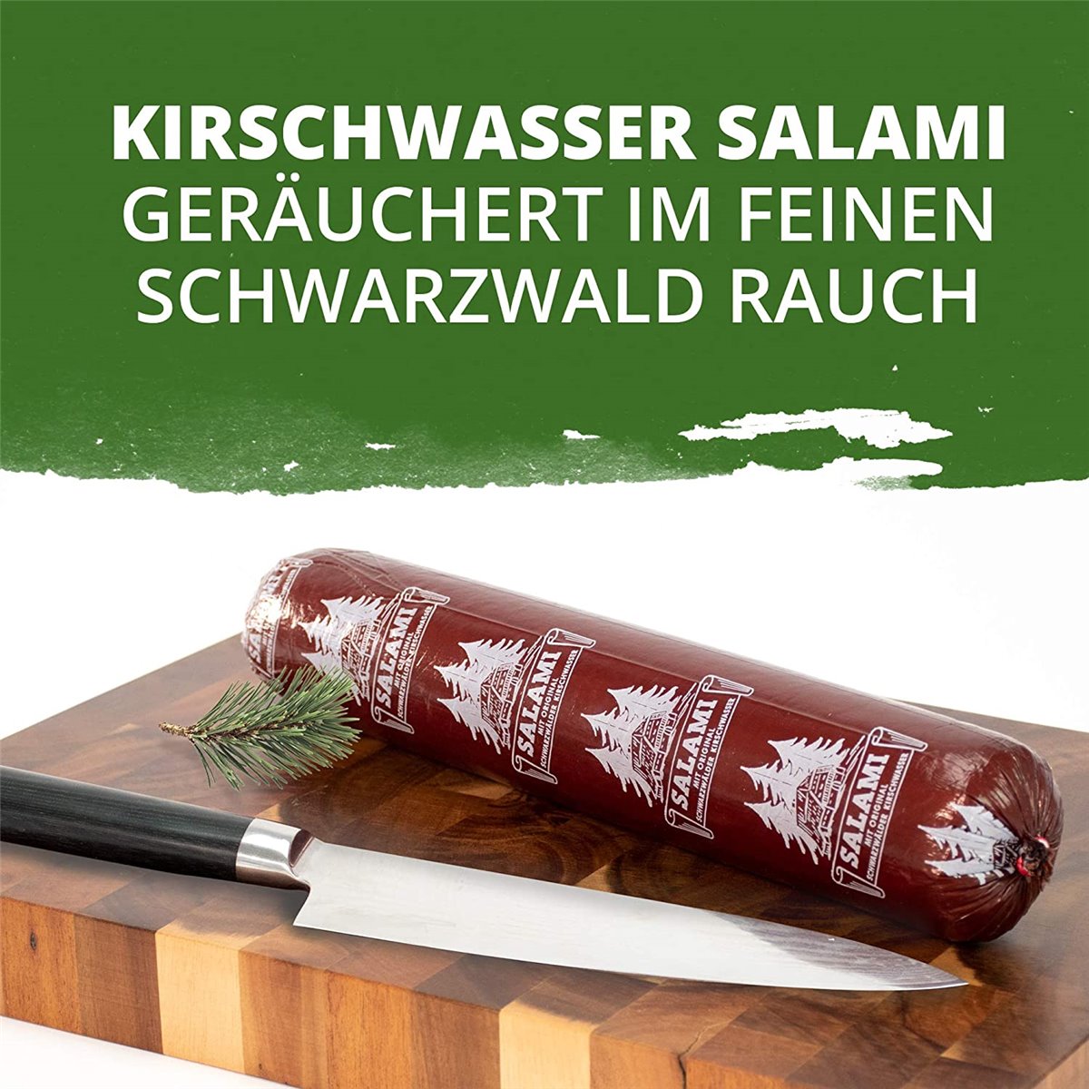 Schwarzwälder Kirschwasser Salami 1000g
