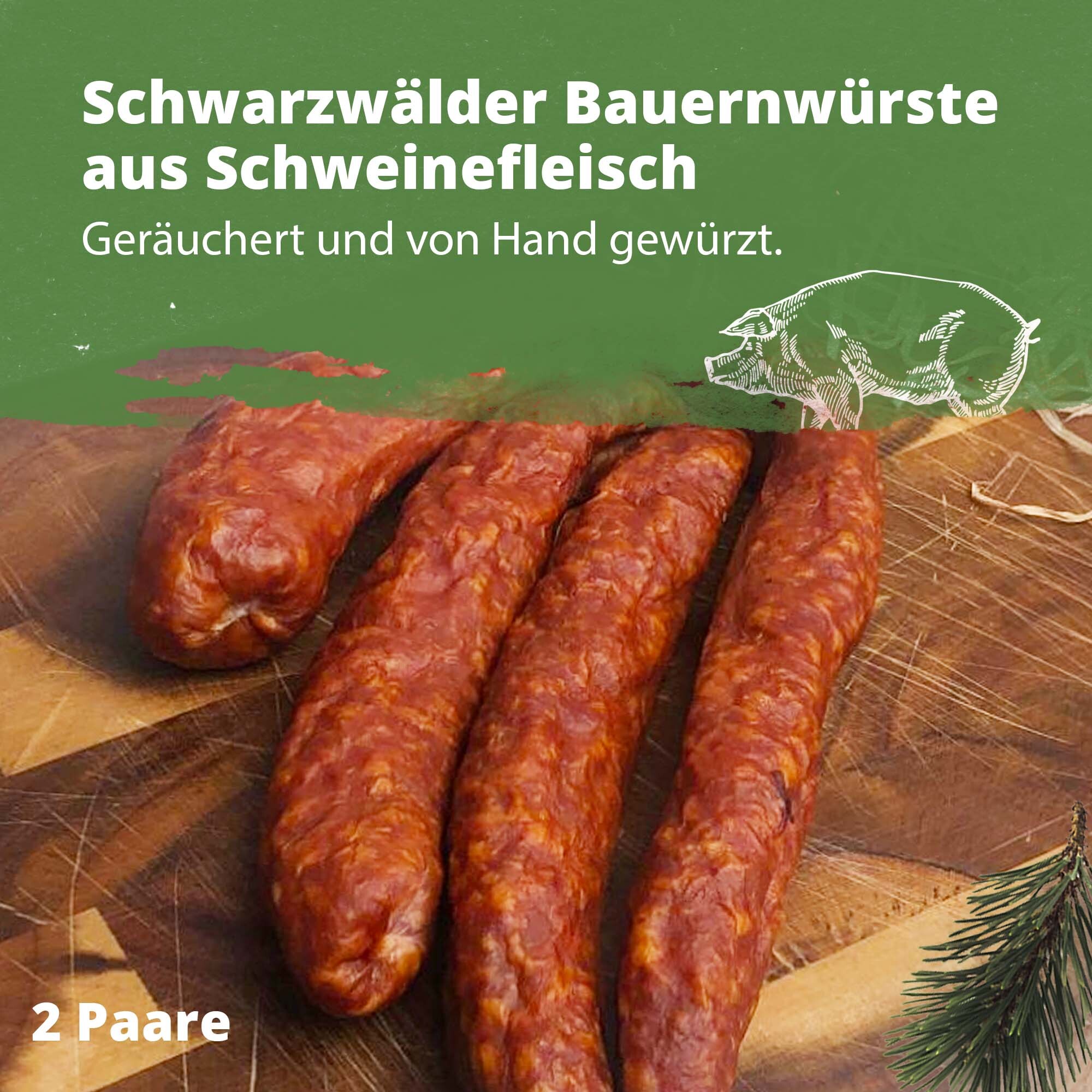 Bauernwürste 2 Paar
Bauernwürste 2 Paar